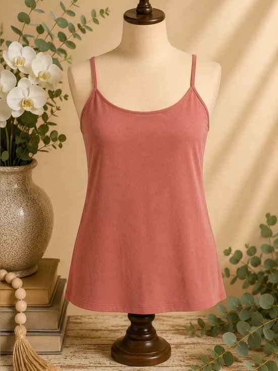 White House Black Market Tops - White House Black Market Dusty Rose Adjustable Strap Cami XL